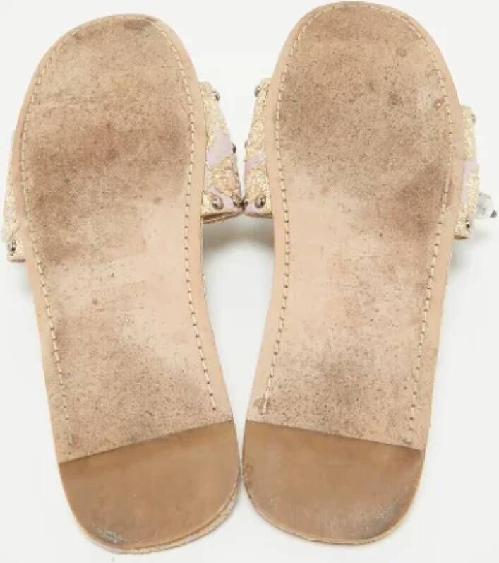 Miu Pre-owned Fabric flats Beige Dames