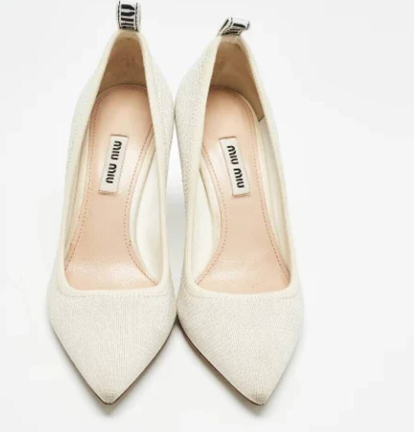 Miu Pre-owned Fabric heels Gray Dames