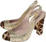 Miu Pre-owned Fabric heels Yellow Dames - Thumbnail 3