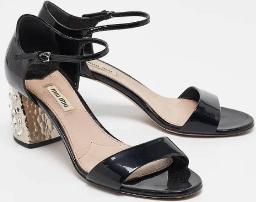 Miu Pre-owned Fabric sandals Black Dames