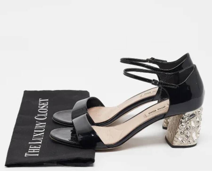 Miu Pre-owned Fabric sandals Black Dames