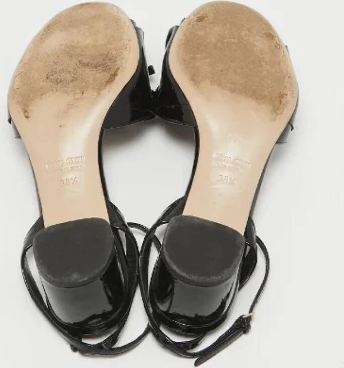 Miu Pre-owned Fabric sandals Black Dames