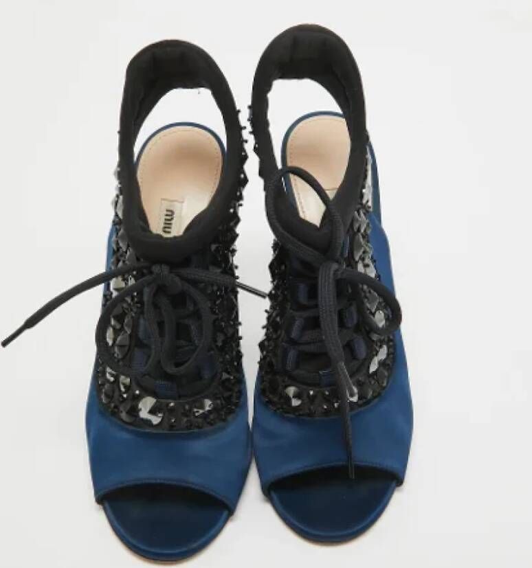 Miu Pre-owned Fabric sandals Blue Dames