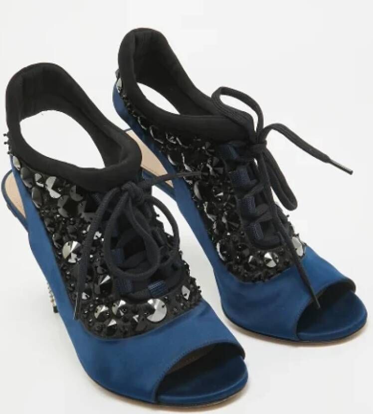 Miu Pre-owned Fabric sandals Blue Dames