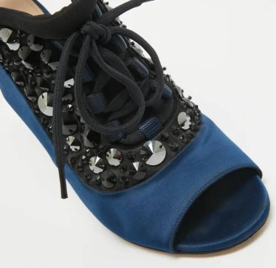 Miu Pre-owned Fabric sandals Blue Dames