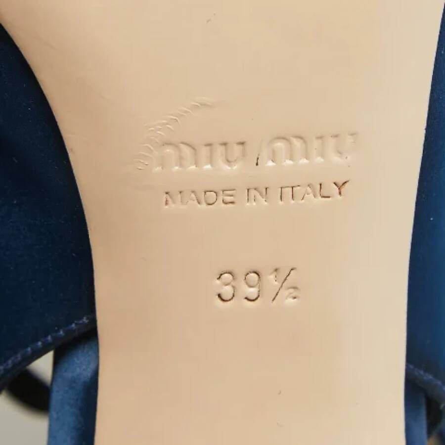 Miu Pre-owned Fabric sandals Blue Dames