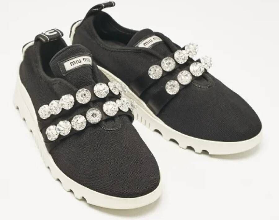 Miu Pre-owned Fabric sneakers Black Dames