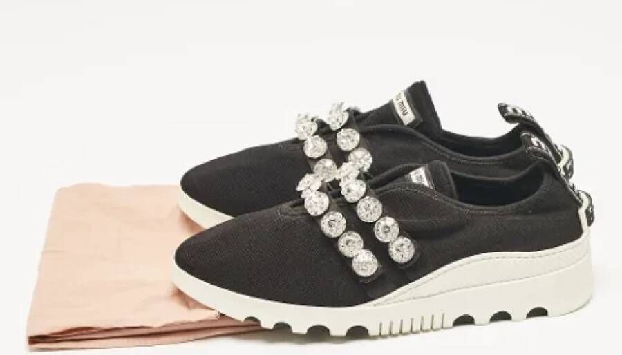 Miu Pre-owned Fabric sneakers Black Dames