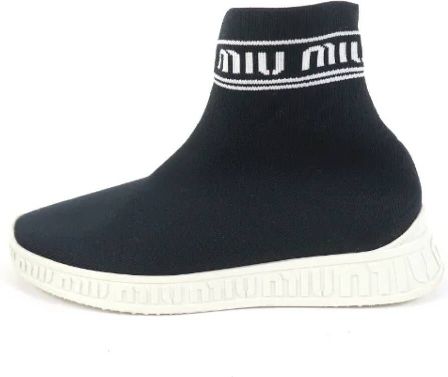 Miu Pre-owned Fabric sneakers Black Dames