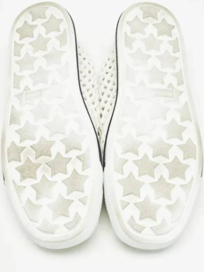 Miu Pre-owned Fabric sneakers White Dames