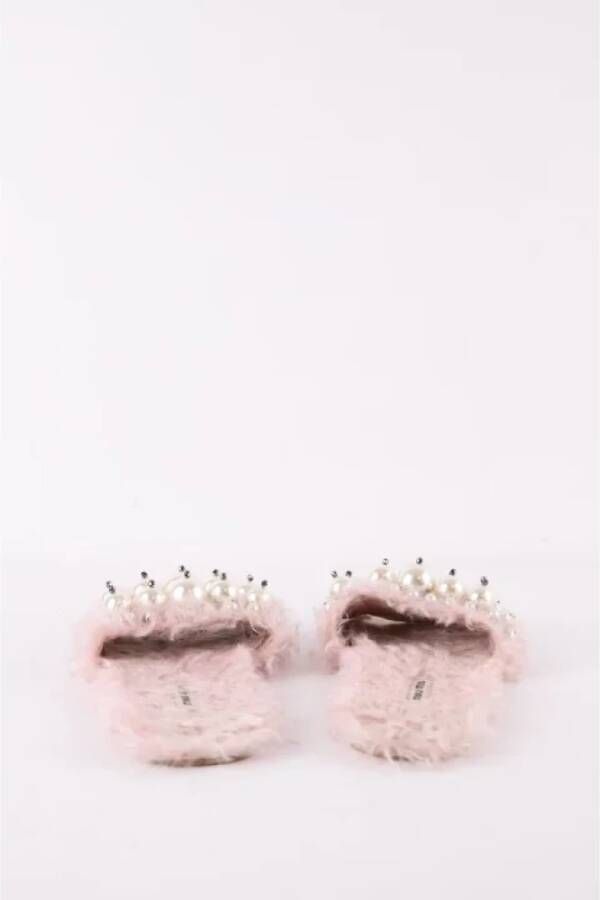 Miu Pre-owned Faux Fur sandals Pink Dames