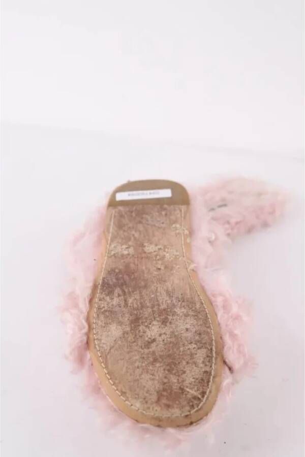 Miu Pre-owned Faux Fur sandals Pink Dames