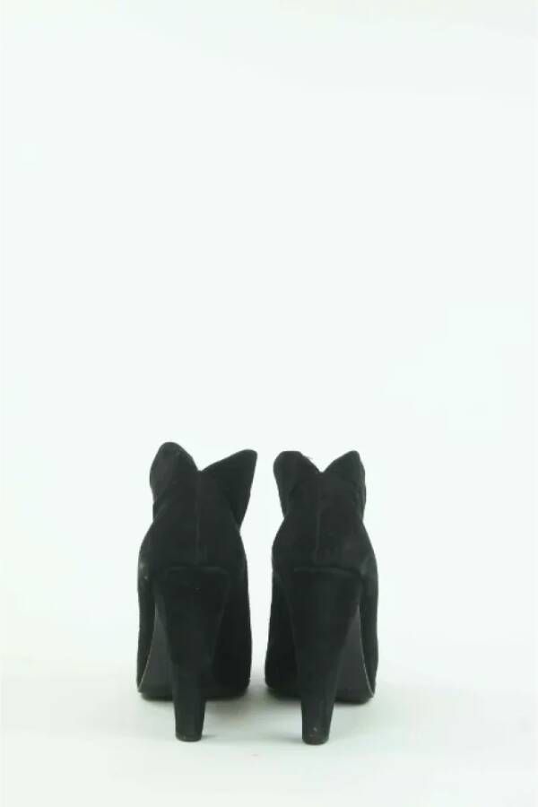 Miu Pre-owned Leather boots Black Dames