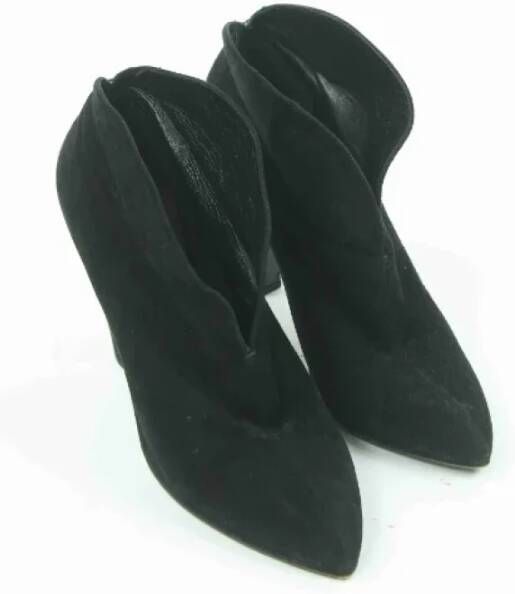 Miu Pre-owned Leather boots Black Dames