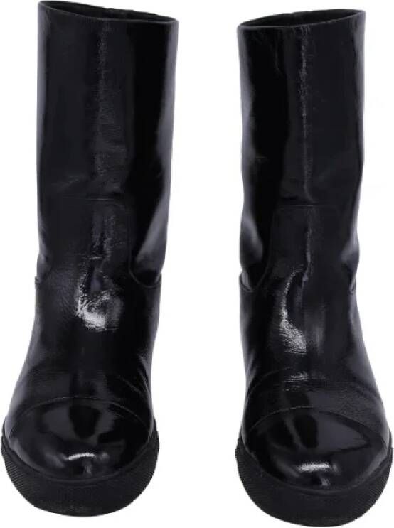 Miu Pre-owned Leather boots Black Dames