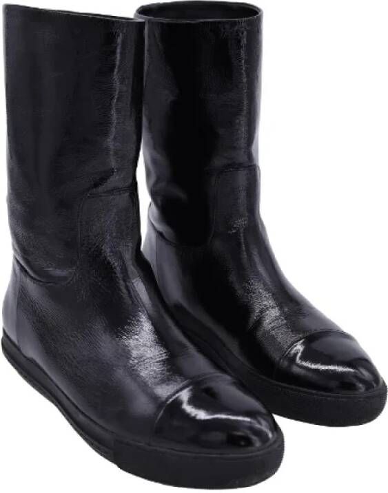 Miu Pre-owned Leather boots Black Dames