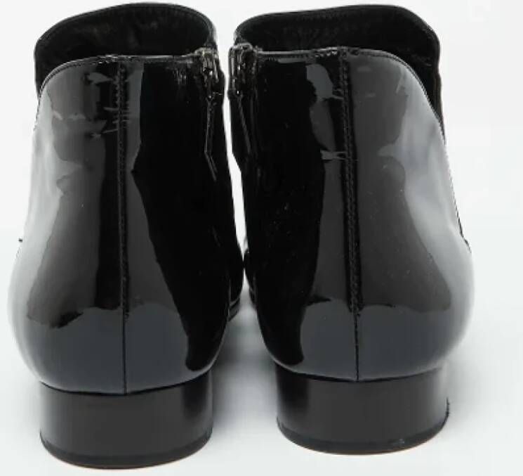 Miu Pre-owned Leather boots Black Dames