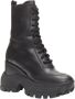 Miu Pre-owned Leather boots Black Dames - Thumbnail 2