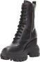 Miu Pre-owned Leather boots Black Dames - Thumbnail 4