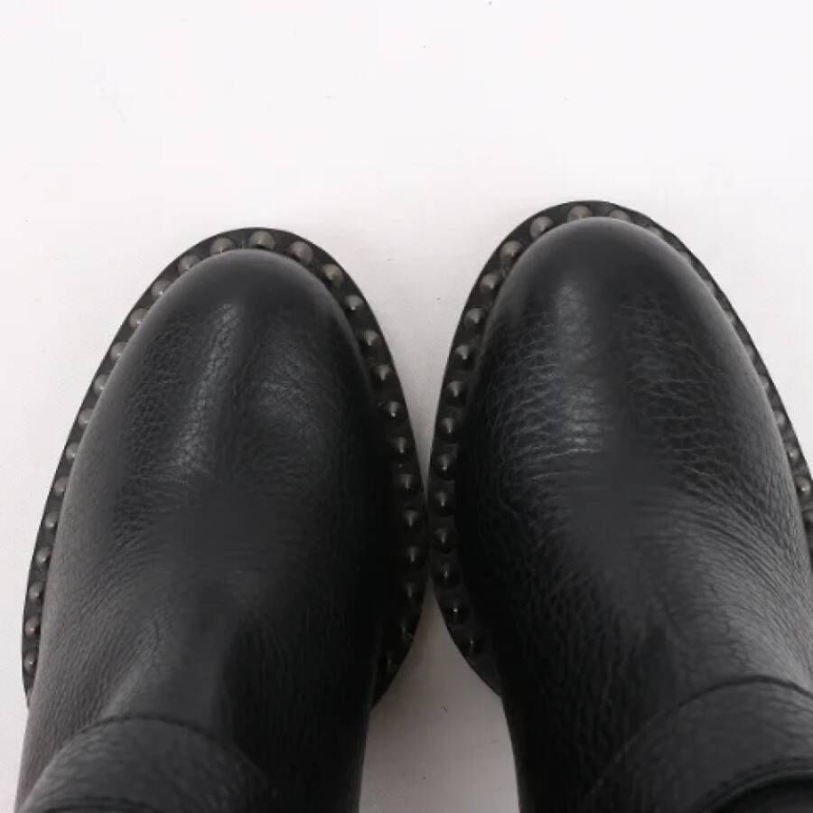 Miu Pre-owned Leather boots Black Dames