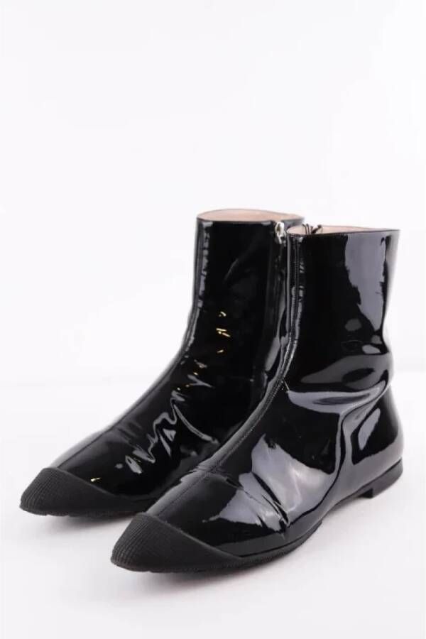 Miu Pre-owned Leather boots Black Dames