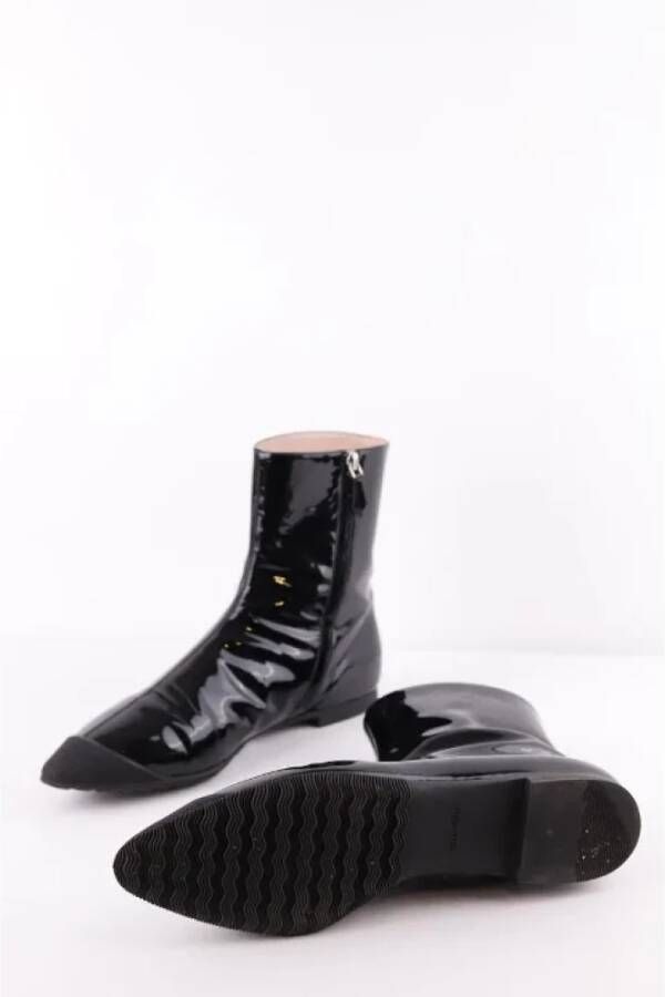 Miu Pre-owned Leather boots Black Dames