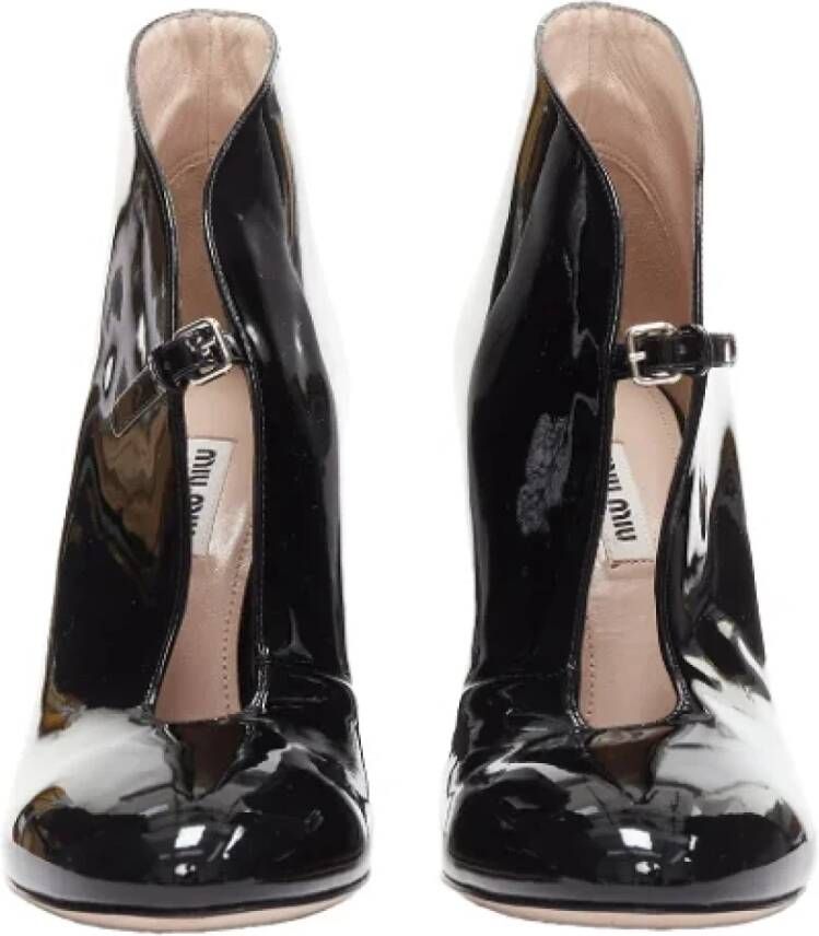 Miu Pre-owned Leather boots Black Dames