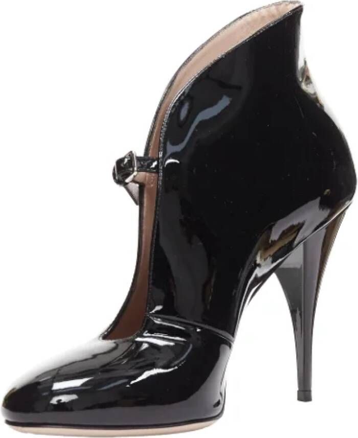 Miu Pre-owned Leather boots Black Dames