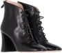 Miu Pre-owned Leather boots Black Dames - Thumbnail 4