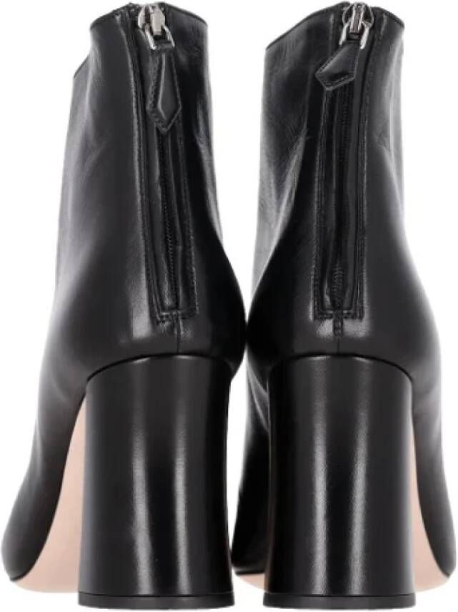 Miu Pre-owned Leather boots Black Dames