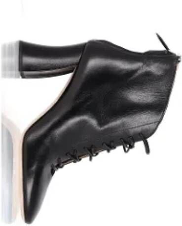 Miu Pre-owned Leather boots Black Dames