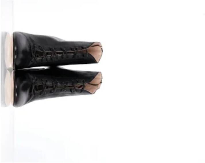 Miu Pre-owned Leather boots Black Dames