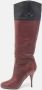 Miu Pre-owned Leather boots Red Dames - Thumbnail 2