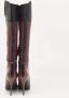 Miu Pre-owned Leather boots Red Dames - Thumbnail 5