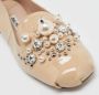 Miu Pre-owned Leather flats Beige Dames - Thumbnail 7