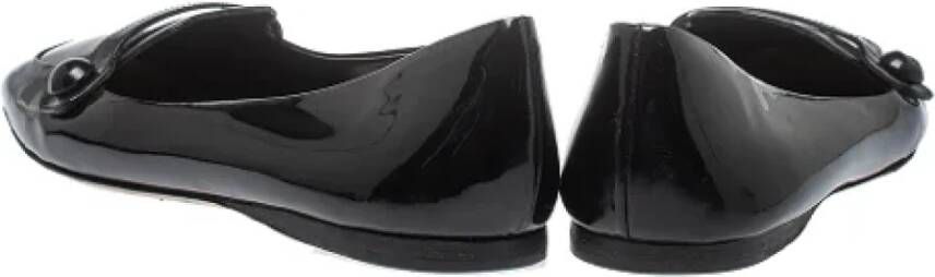 Miu Pre-owned Leather flats Black Dames