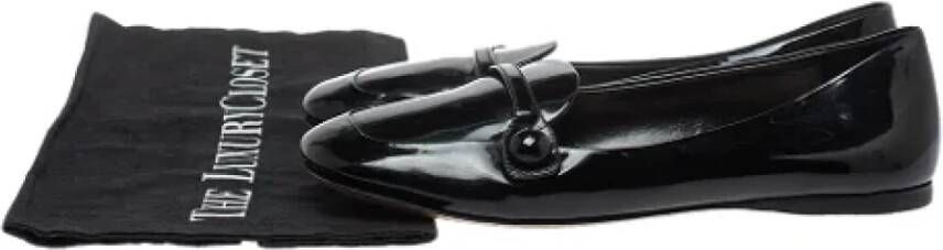 Miu Pre-owned Leather flats Black Dames