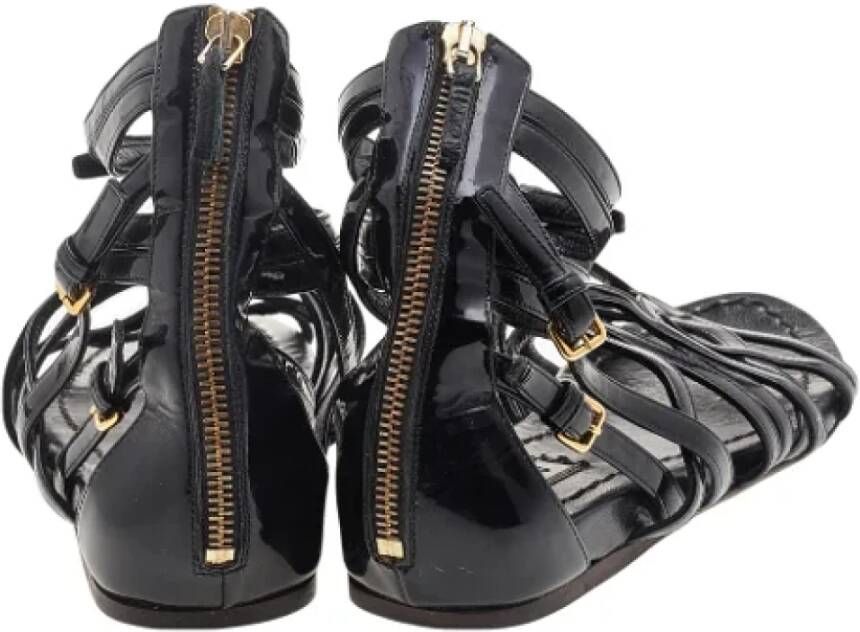 Miu Pre-owned Leather flats Black Dames