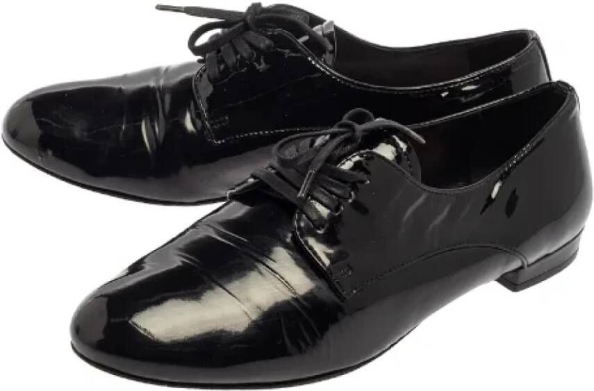 Miu Pre-owned Leather flats Black Dames