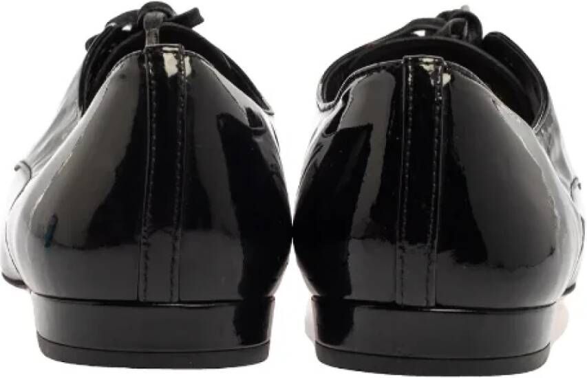 Miu Pre-owned Leather flats Black Dames