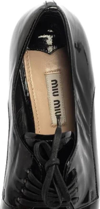 Miu Pre-owned Leather flats Black Dames