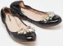 Miu Pre-owned Leather flats Black Dames - Thumbnail 4