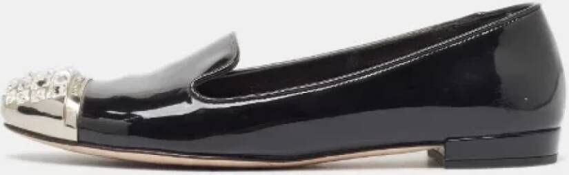 Miu Pre-owned Leather flats Black Dames