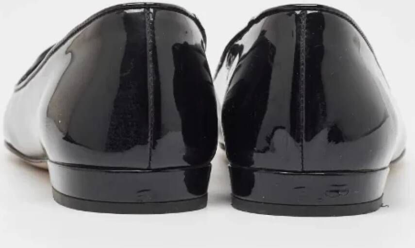 Miu Pre-owned Leather flats Black Dames