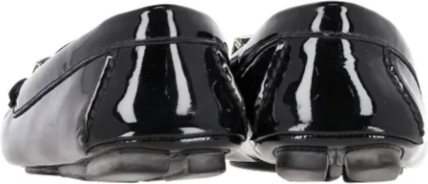 Miu Pre-owned Leather flats Black Dames