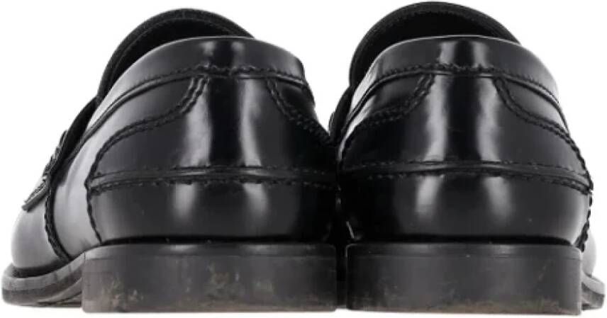 Miu Pre-owned Leather flats Black Dames