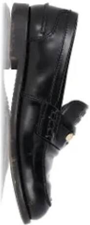 Miu Pre-owned Leather flats Black Dames