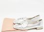 Miu Pre-owned Leather flats Gray Dames - Thumbnail 7