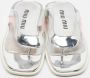 Miu Pre-owned Leather flats Gray Dames - Thumbnail 3