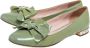 Miu Pre-owned Leather flats Green Dames - Thumbnail 3